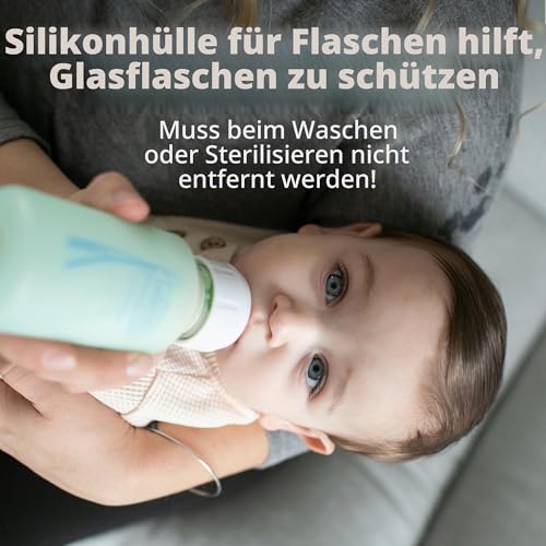 Dr. Brown's Anti-Kollik Options+ Schmale Glas-Babyflasche mit Level 1 Langsamem Durchfluss-Sauger, BPA-frei, 120 ml/4 oz, ab 0 Monaten, 1-Pack (Verpackung kann variieren)