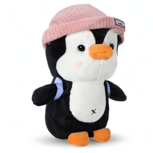 Wishstar Kuscheltier Pinguin Plüschtier für Kinder, Stofftier Schmusetier zum Kuscheln & Spielen, Plüschtier Pinguin Geschenk, Pudgy Penguins Plush Für Mädchen Jungen (Rosa 23cm)