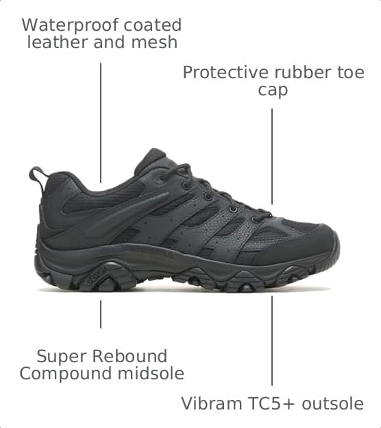 Image of Merrell Men's Moab 3 Low Tactical Work Shoes