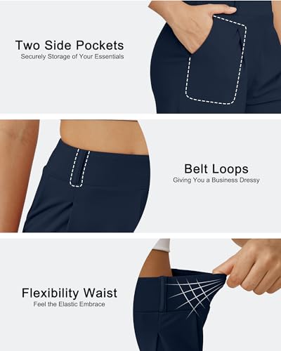 Image of G4Free EverGoing Dressy Casual Shorts for Women 4 inch High Waisted Summer Lounge Pleated Shorts with Pockets