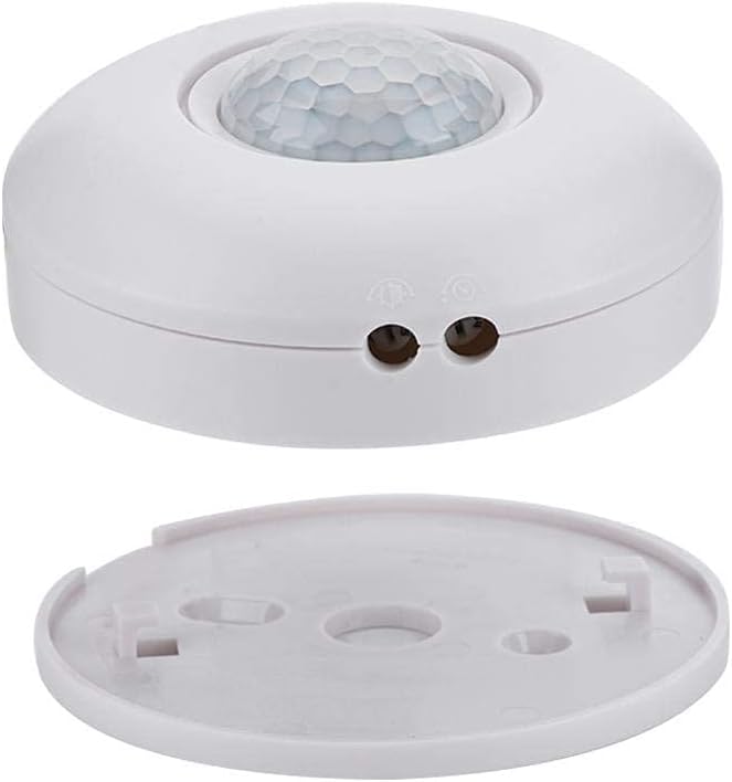 Yosoo Health Gear 12V 360° Infrared PIR Motion, 360° Infrared PIR Motion Sensor Detector Light with Time Delay for LED Ceiling Light, PIR for Corridors/Bathrooms/Basements/Garages