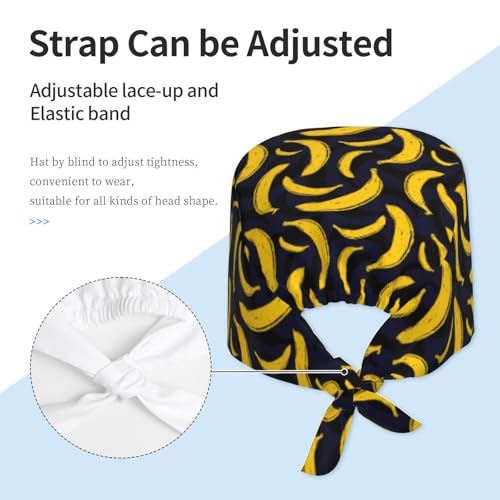 Image of Unisex Adjustable Surgical Sweatband - Elastic Bandage Cap - Scrub Caps for Nurse Working Cap