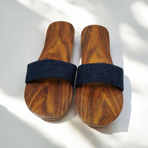 Image of Slippers For Men| Lakdi Ki Paduka, Chappal For mandir Or Puja Ghar| Khadau Chappal For Men (Size-6-8UK) (Rosewood-Brown)