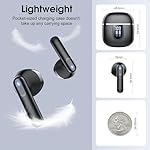 Wireless Earbuds, 2025 Bluetooth 5.4 Headphones in Ear Buds, 40H HiFi Stereo Bluetooth Earbuds with 4 ENC Noise Cancelling Mics, IP7 Waterproof Earphones with Dual LED Display USB C, Mini Ultralight - Image 5