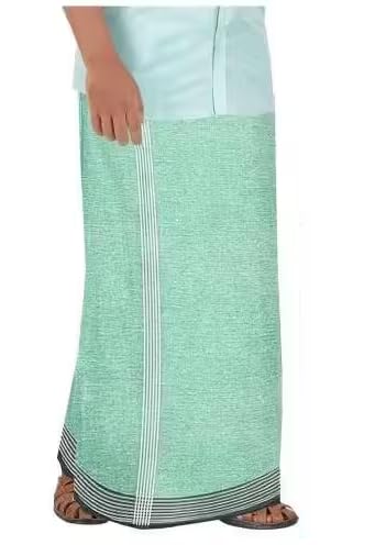 Image of Men's Cotton Lungi | Traditional Indian Wear | Soft & Breathable Checked Lungis for Daily Comfort, Home Wear & Casual Use | Free Size Wrap
