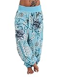 ballon hose damen leinen Ideal für den Frühjahr Sommer für Yoga , Freizeit oder an heißen Tagen
