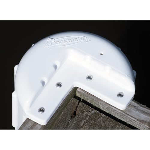 Dockmate Ultimate Corner Dock Bumper Fender | Inflatable Dock Protection | Marine-Grade Vinyl | Stainless Steel Mounting Hardware Included | 8