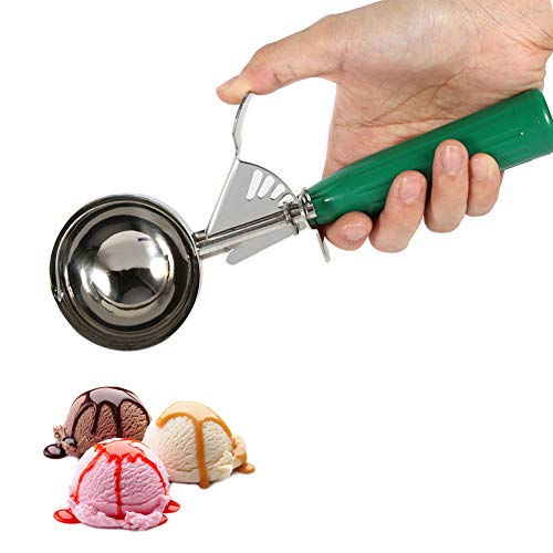 PANYUE Colher de sorvete de aço inoxidável, colher de biscoito para iogurte congelado, massa de bisc