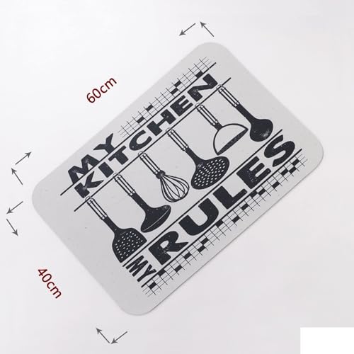Image of UMAI x SAVYA Home Kitchen Mats|| 60 x 40 ||Anti-Skid Mat for Living Room,Bathroom,Shower,Bathtub mat,Multipurpose Mat (Black)