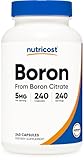 Nutricost Boron Capsules 5mg, 240 Vegetarian Capsules - Gluten Free and Non-GMO