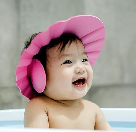 Baby Shower Cap – Waterproof Shampoo Shield for Kids | Adjustable Soft Bath Hat to Protect Eyes, Ears & Face | Cute & Comfortable Toddler Hair Washing Hat-image-33