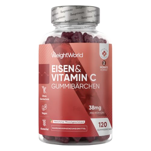 WeightWorld Eisen & Vitamin C Gummibärchen - 2 Monate Vorrat - 120 Gummies – Ansicht 1