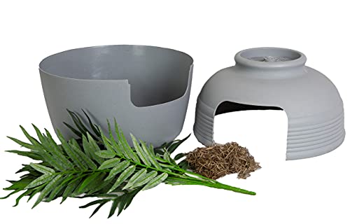 Good Pet Stuff, The Original Hidden Litter Box, Artificial Plants & Enclosed Cat Planter Litter Box, Vented & Odor Filter, Easy To Clean, Stone Gray #TOP6