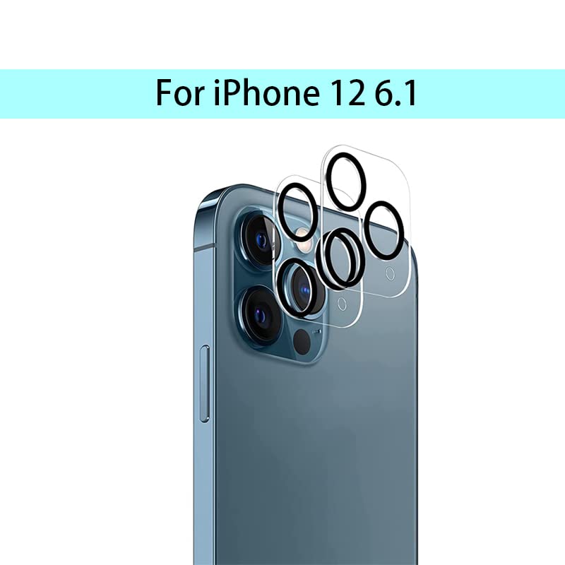 Image of Skinomi Back Camera Tempered Glass Lens Protector Compatible for Apple iPhone 12 with Edge to Edge Coverage and Easy Installation Kit, Pack of 2