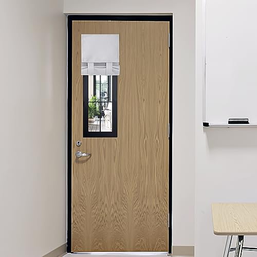 RYB HOME Sightlight Door Window Curtains, Privacy Curtains Thermal Insulate Sidelight Window Treatment for Patio/Glass/Front Door, 12 inch x 40 inches, Greyish White, 1 Panel