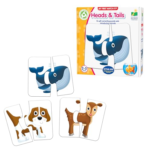The Learning Journey: My First Match It! – Head and Tails – 15 Self-Correcting Animal Memory Matching Puzzles Games – Educational Activities for Learning – Preschoolers Age 2-5 – Award Winning Toys