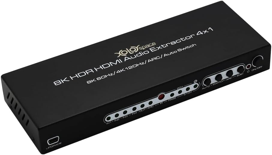 23420 8K 60hz 4X2 HDMI Matrix switcher with one HDMI Audio Output only/Audio Extractor and ARC