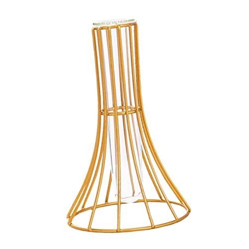 Cabilock-1pc-Test-Tube-Vase-Floor-Stickers-for-Office-Rustic-Home-Decor-Snack-Containers-Pumpkin-Aquarium-Decor-Round-Vase-Black-Vases-for-Flowers-Amber-Vase-Hydroponic-Basin-Iron-Household