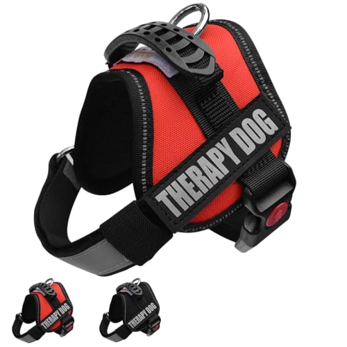 Albcorp Reflective Therapy Dog Vest Harness, Woven Nylon, Adjustable Service
