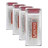 The Doctor's BrushPicks, Interdental Brushes and Dental Pick 2-in-1, Plaque Remover for Teeth, 120 Toothpicks (Pack of 4)