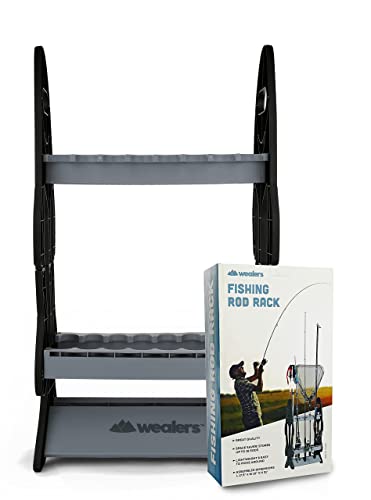 Wealers 16 Fishing Rod Holder Storage Rack Fishing Pole Stand Garage Organizer Space Saver, Designed To Holds Any Type Of Rod Or Hiking Sticks And Will Keep It Steady #TOP1