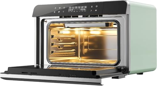 ROBAM 20-in-1 R-BOX CT763 Countertop Convection Oven | Air Fry, Grill, Bake & Steam | Wide Temperature Precision | Spacious Capacity, Ergonomic Design, 30 Built-In Recipes, Water Reminder (Green) - Thumbnail 5