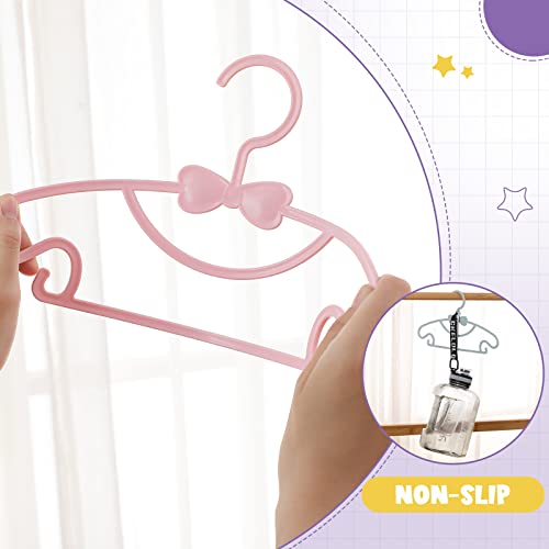 Didaey 120 Pcs Baby Hangers Plastic Kids Hangers Non Slip Colorful Baby Clothes Hangers For Closet Toddler Infant Girls Nursery Dress, 6 Colors #TOP3