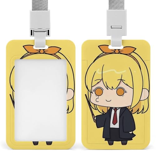 マッシュル-MASHLE- レモン・アーヴァン IDカードホルダー 縦型 社員証 カードケース ネームホルダー 名札ホルダーカードケース 防水 吊り下げ パスケース カード入れ 名札ケース 通勤 通学 男女兼用 名刺入れ クリップスト リール付き かわいい