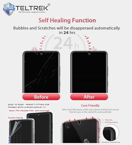 Image of Front & Back Screen Guard Compatible With Infinix Zero 40 5G, Front TPU Edge to Edge HydroGel TPU Screen Protector & Back Matte Back Skin Combo, Not a Tempered Glass