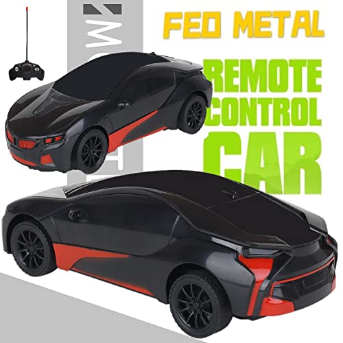 Image of CADDLE & TOES Remote Control Chargeable 3D Famous Car with Flashing Light, Radio Control Race car for Kids for 3-12 Year Old Boy Birthday Remote Control Car Rechargeable (RC-Black)