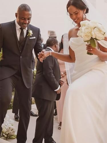 Men’s Slim Fit Suit Two Button 3 Piece Blazer Dress Business Wedding Party Jacket Vest Pant3