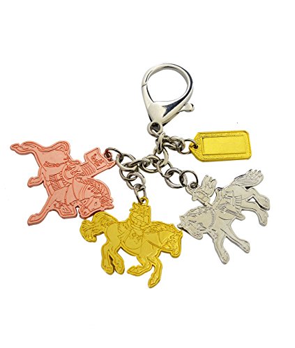 fengshuisale Feng Shui Trinity of Victory Horses Hanging Keychain W Bracelet W2359
