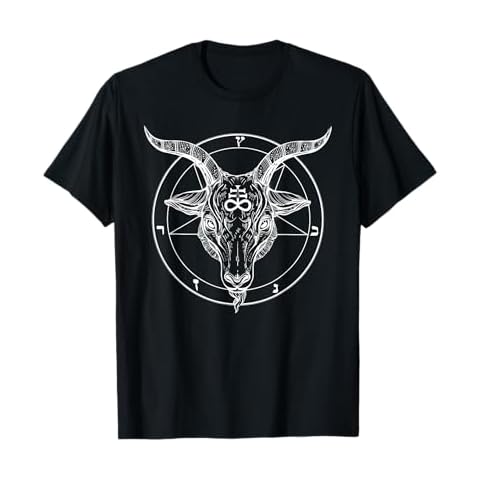 Pentagram Tshirt - Baphomet Satanist Goat Tee - Stay Weird T-Shirt Cover