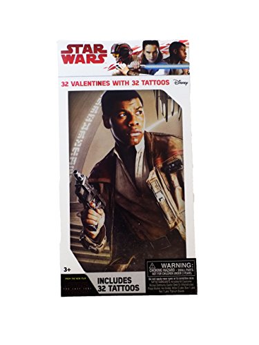 32 Star Wars The Last Jedi Valentine Day Sharing Cards with Tattoos