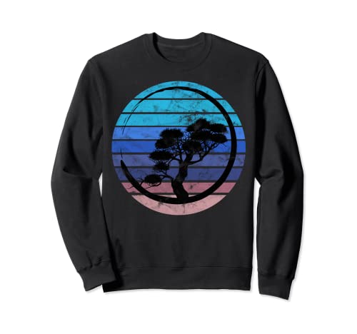 Bonsai Árbol Japón Buda Zen Meditación Retro Regalo Sudadera