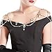 Produktbild Coucoland Schulter Kette Damen Perlen 1920s Körperkette Schmuck Imitation Perlen Halsetten Damen Gatsby Fasching Kostüm Accessoires (Schulter Kette - Silber)
