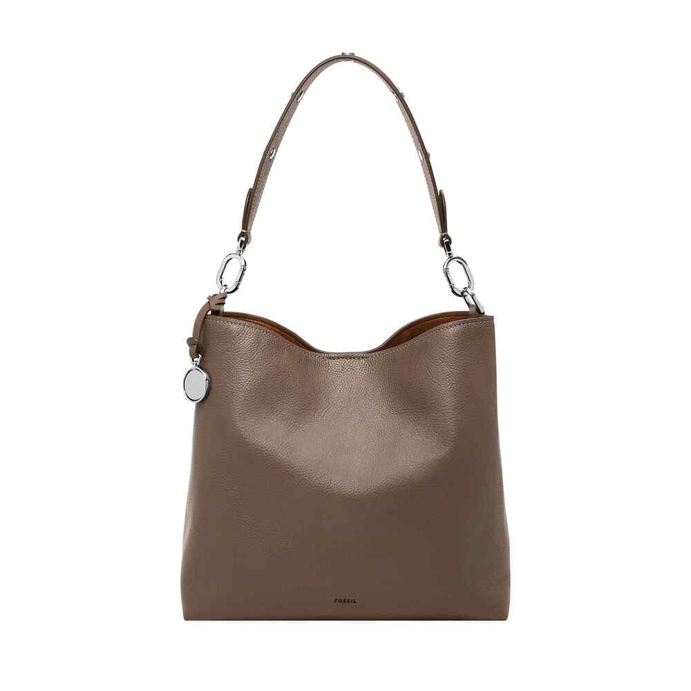 Fossil Women's Jessie Gray Leather Shoulder Bag, ZB11003793
