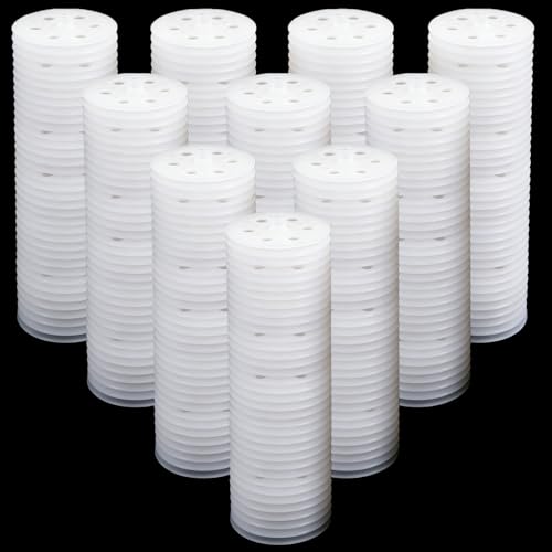 GAOUTO 400stk Dämmstoffteller, PP Unterlegscheiben, 46mm Kunststoff Dämmstoffscheibe, Schaumstoffplatten Unterlegscheiben zur Fixierung und Unterstützung Dämmplatten Deckenscheibe Dämmung