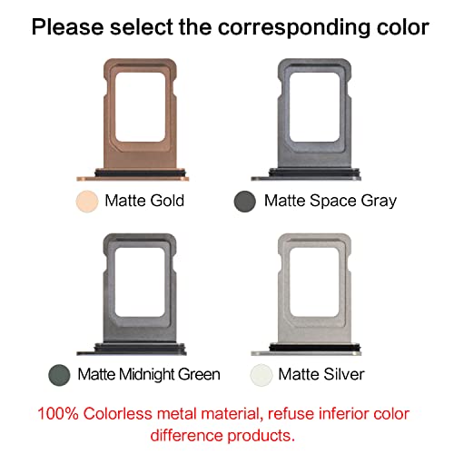 Asdawn For Iphone 11 Pro Max Sim Card Slot Tray Holder Replacement For Iphone 11 Pro Sim Card Tray Slot Waterproof Rubber Ring And Sim Pin(Single Sim Version)(Matte Silver) #TOP5