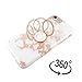Obbii Cell Phone Ring Holder Stand Rose Pink Gold White Marble 360° Rotation Finger Kickstand Grip Loop Mount for iPhone and Other Smartphones