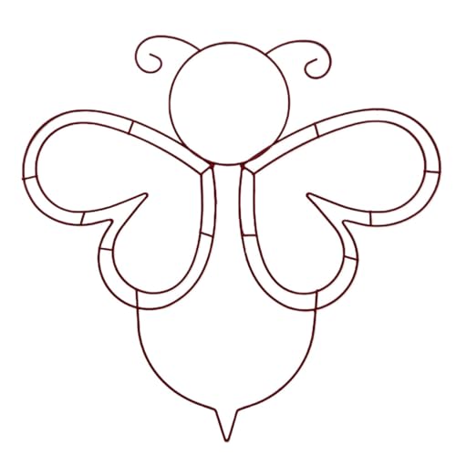 Wire Wreath Form, Floral Garden Bumble Bee Heart Easter Bunny Shaped Metal Wire Frames, Garland Ornaments Accessories Wreath Supplies Craft Project Decorations DIY Kits for Adults Kid (D)
