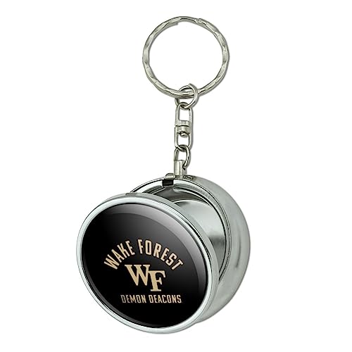 GRAPHICS & MORE Wake Forest University Demon Deacons Logo Portable Travel Size Pocket Purse Ashtray Keychain with Cigarette Holder