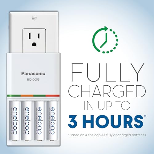 Panasonic K-KJ55MC84CZ eneloop Power Pack; 8AA, 4AAA, and Advanced Battery 3 Hour Quick Charger view 4