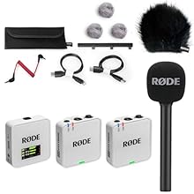 Digital 2-channel wireless microphone system: two transmission modules - one reception module Ideal for videographers / interviews / podcasts / presentations / streaming Range up to 260 m / fee and registration-free 2.4 GHz band Connection option for...