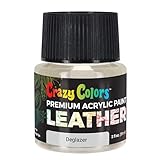 Crazy Colors Leather Prep and Deglazer, 2 oz - Prepare Leather Surfaces for Paint, Adhesion Promoter - Cleaner, Remove Shoe Wear Contaminants, Dirt, Grease, Grime, Wax - Clean Sneakers, Jackets Purses