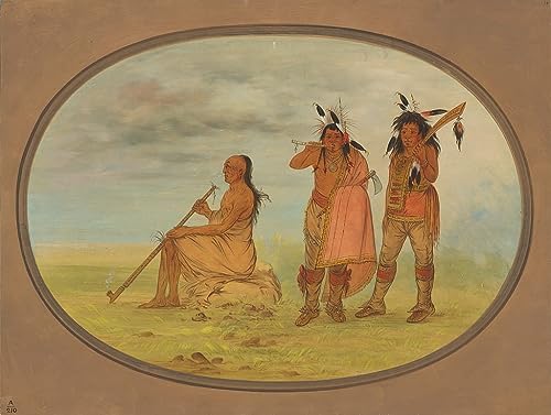 George Catlin poster amérindien pour salon élégant et déco historique