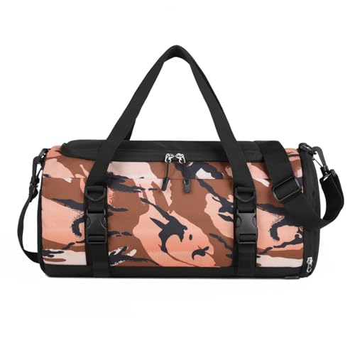 Short Distance Weekend Travel Bag Shoulder For Men Sports Training Sports Basketball Bag(Camouflage brown)