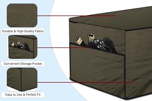 Image of The Furnishing Tree Polyester Waterproof & Dustproof Printer Cover - Compatible with Auto Duplex Laser Brother DCP-L5510DN Printers, Military , Dimensions in DxWxH - ( 45x48.5x42 CM)