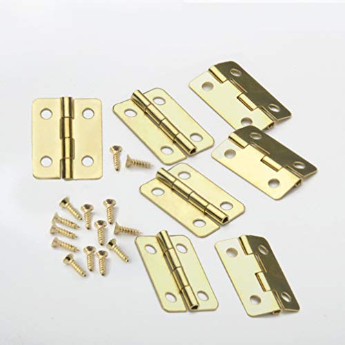 100 Pcs Mini Dobradiças Retro Com Parafusos de Substituição Artesanato Em Miniatura de Hardware para