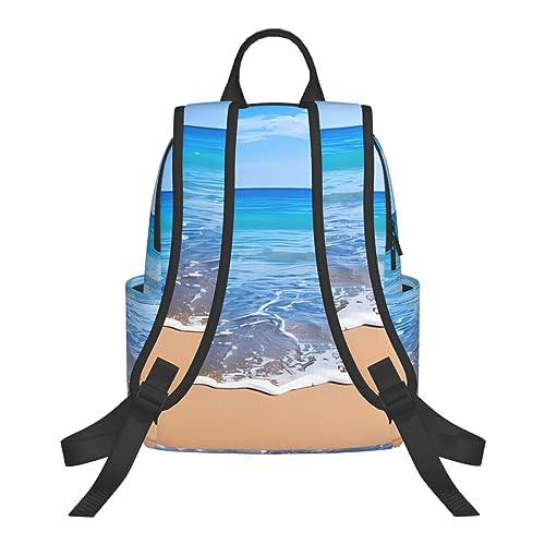 Sac à dos plage noir grand format parfait pour les cours et les sorties d'été